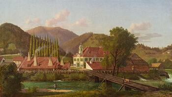 Gemälde Schloss Friedau 1869