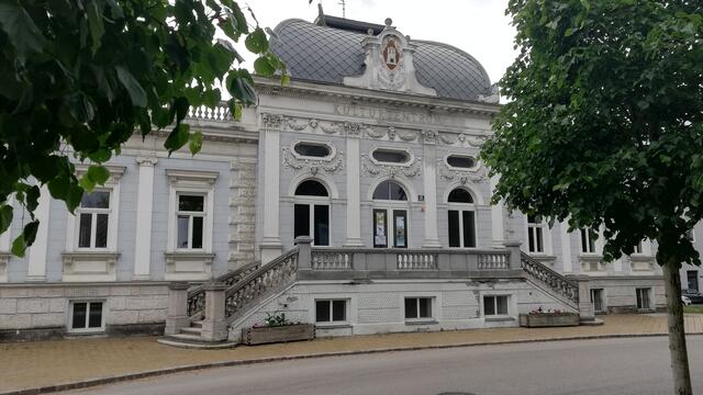 Das Stadtmuseum Korneuburg am Ring in Korneuburg im Frühling 2021