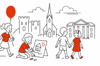 Illustration zur Visualisierung der Angebote speziell für Kinder