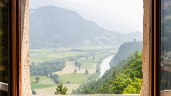 Schloss Stein Blick aus dem Fenster