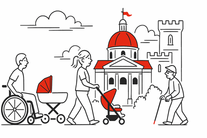 Illustration zur Visualisierung der barrierefreien Angebote