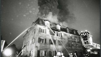 Der Brand des "Bernheimer-Hauses" im Jahr 1992