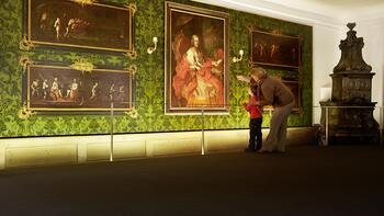 Das grüne Fürstenzimmer im Keltenmuseum Hallein
