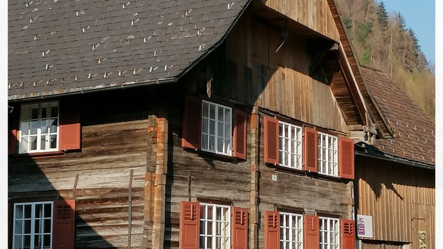 Alte-Zeiten-Museum Hohenems Blockstrickbau von 1602