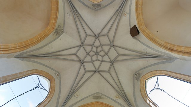 Spätgotischer Gewölbestern in der ehemaligen Heiligen Geist Kapelle in Bruck an der Mur