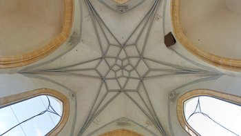 Spätgotischer Gewölbestern in der ehemaligen Heiligen Geist Kapelle in Bruck an der Mur