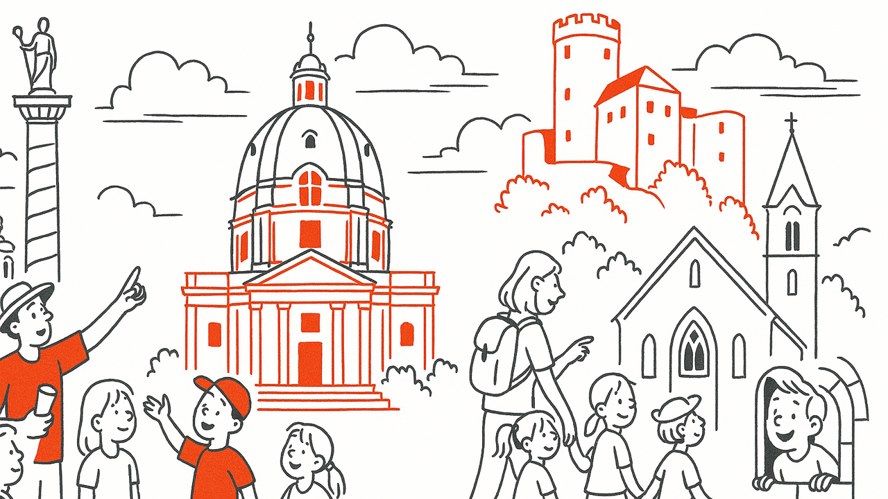 Illustration - Kinder am Tag des Denkmals