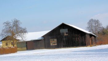 Spitalsbaracke Winter