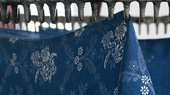 Blaudruck am Sternreifen