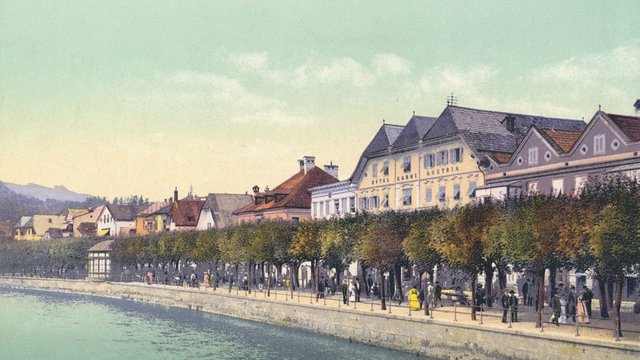 Historische Postkarte - Hotel Austria