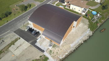 Schutzbau des Burgus Oberranna neben der Donau