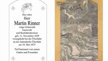 Durch digitale Bildbearbeitung sichtbar gemachte Inschrift verweist auf die größte Unglück in der Steiermark (in Friedenszeiten)
