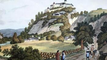 Historische Zeichnung Schloss Glanegg