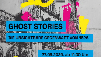 Flyer für das Event im Rahmen der communale oö mit dem Titel "Ghost Stories"
