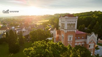 Fliegen über das Schloss