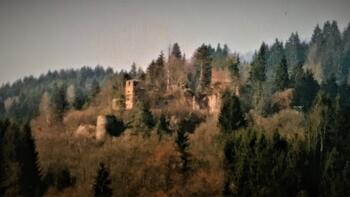 Burgruine Glanegg vor den Revitalisierungsarbeiten 1990