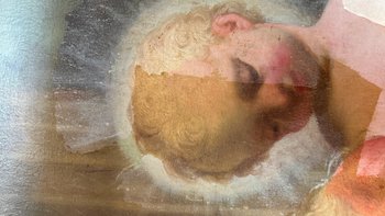 Restauration des Gemäldes der Heiligen Familie