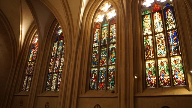 Mittelalterliche Fenster in der Bartholomäuskapelle © Archiv der Dombauhütte St. Stephan, FZ