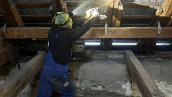 Dendro-Beprobung am Dachstuhl