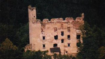 Burg Neuhaus als Ruine ca. 1985