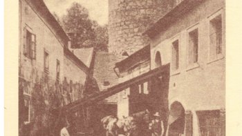 Scheiblingturm mit Schmiede 1932